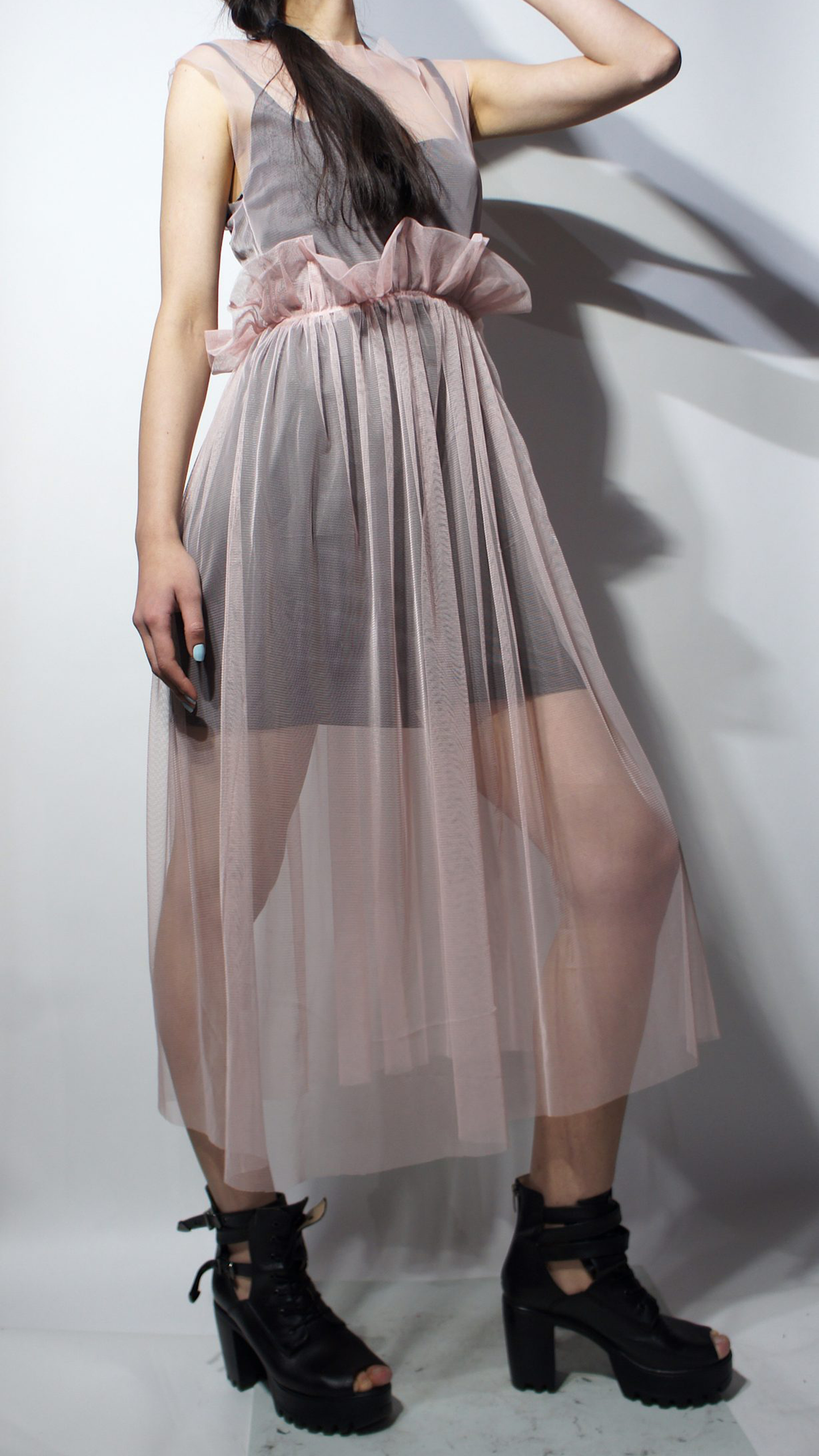 Sheer mesh dress