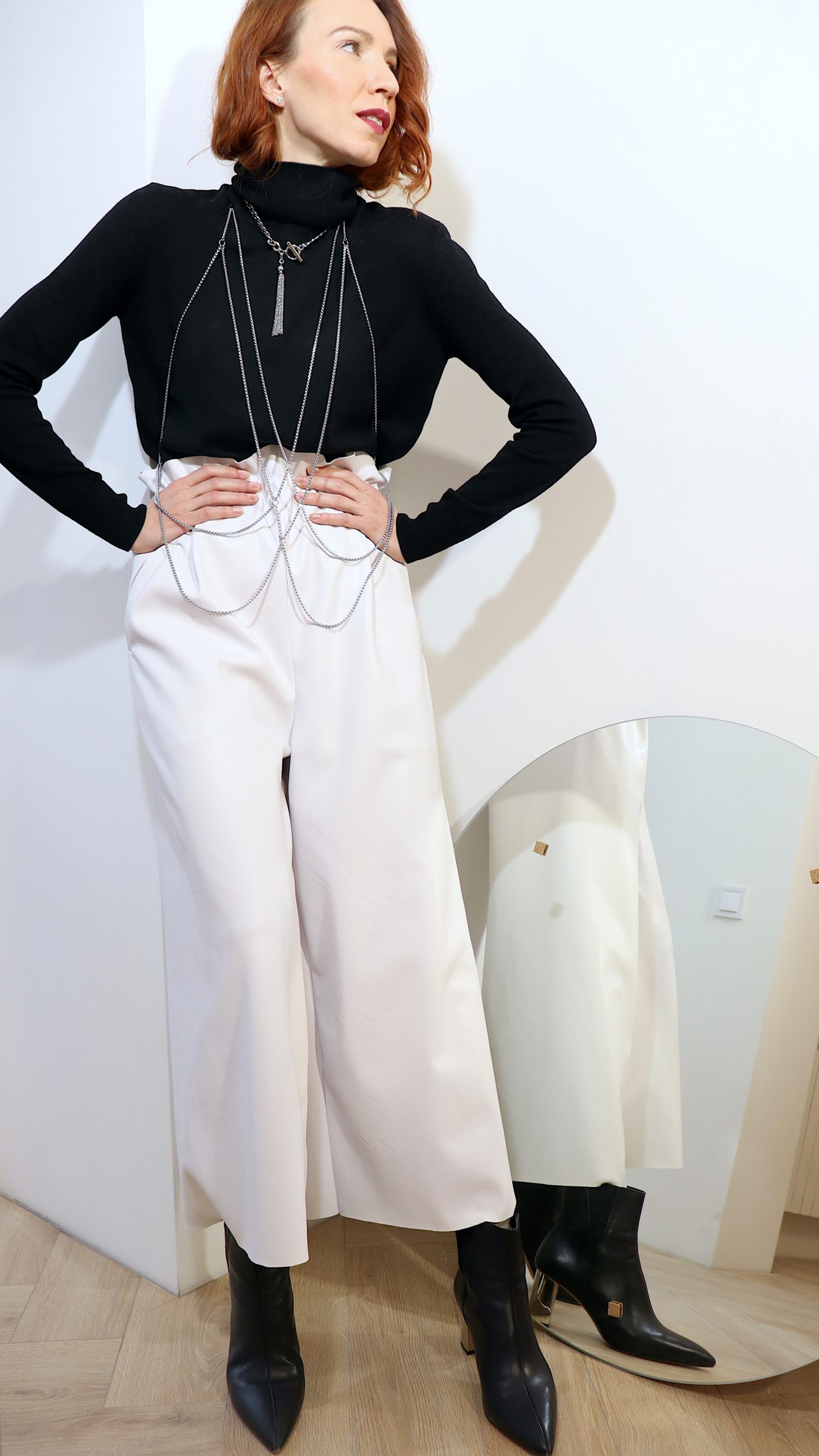 Vegan leather culottes