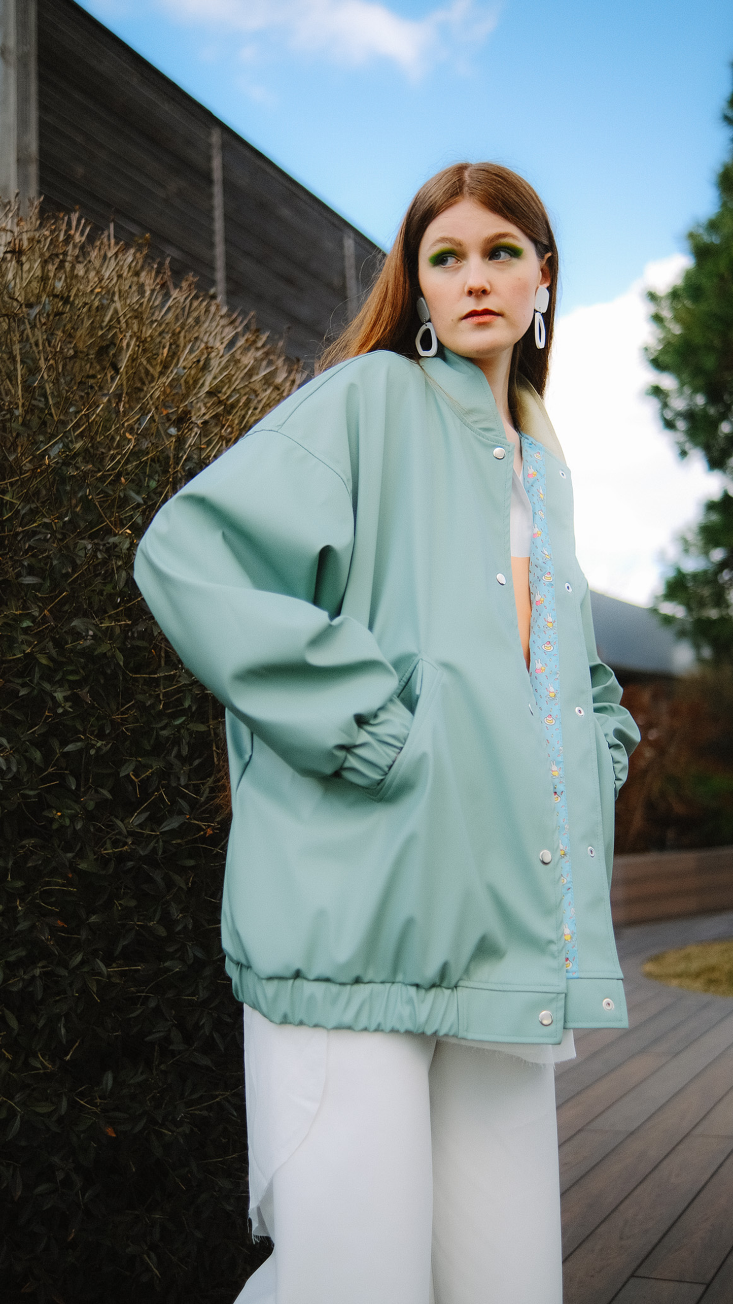 Eco leather bomber jacket