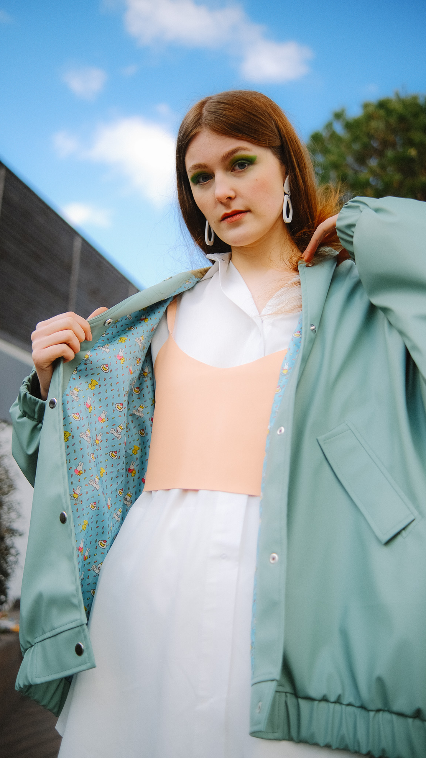 Eco leather bomber jacket