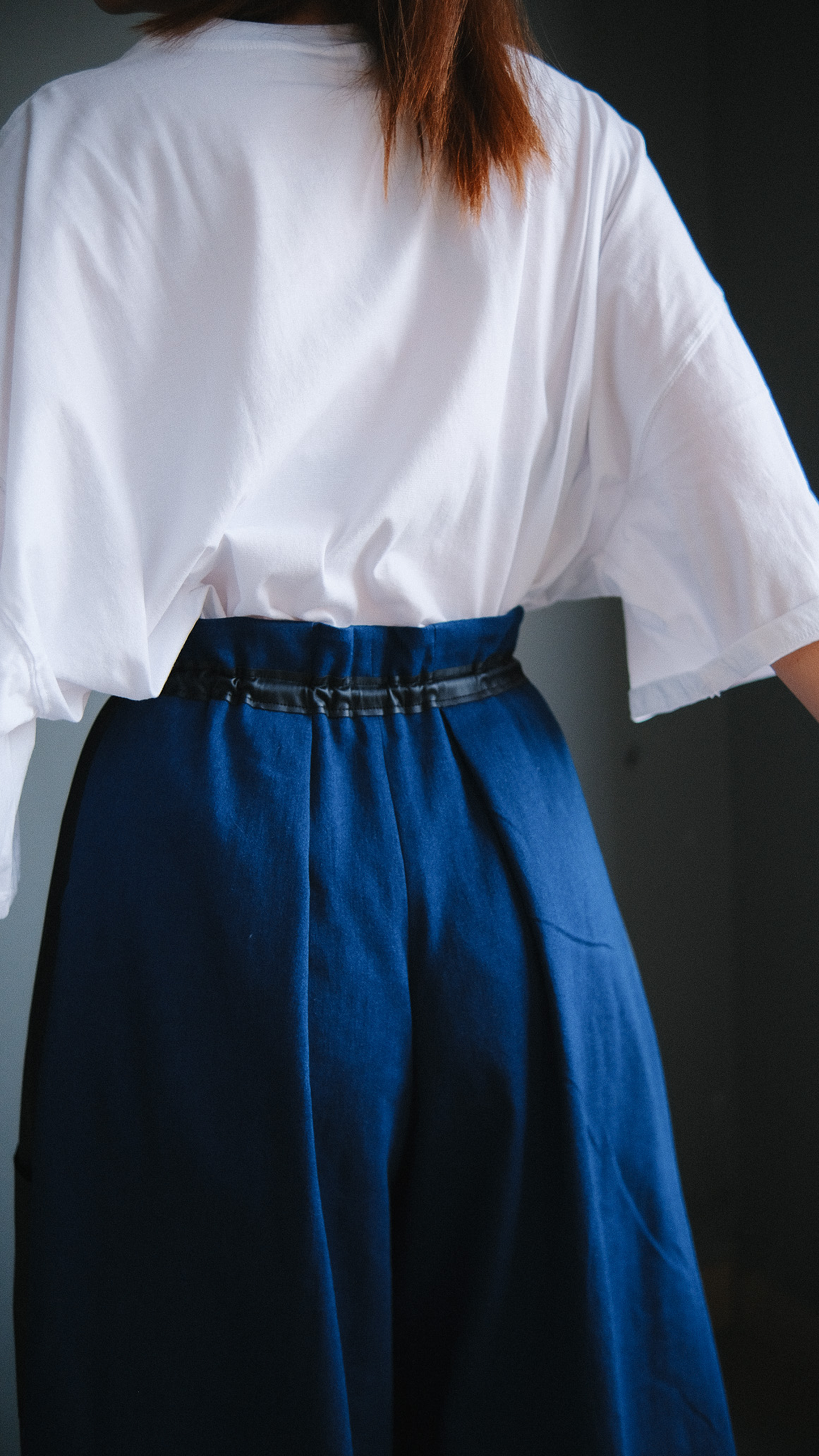 Contrast front / back palazzo pants