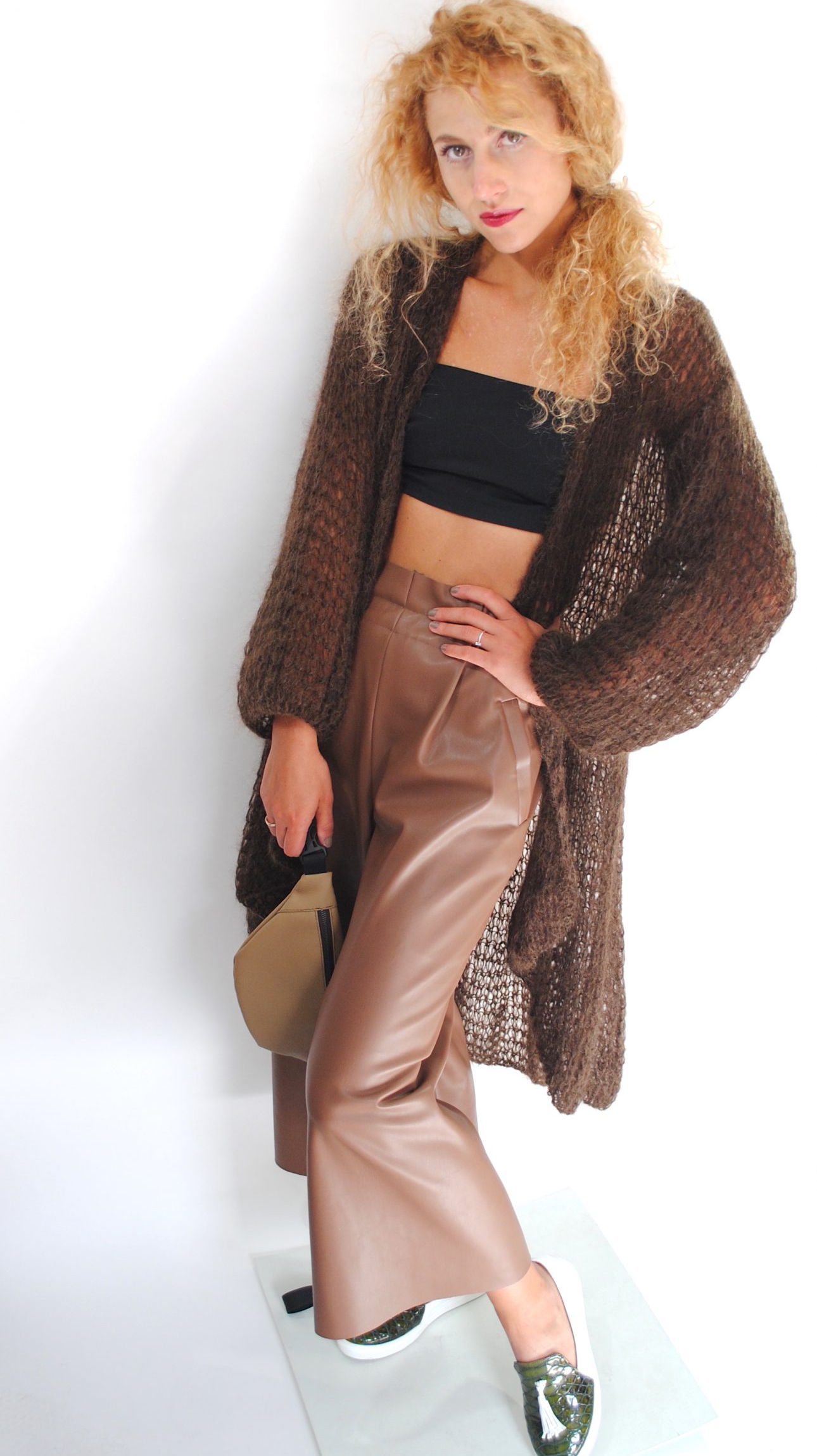 Vegan leather culottes
