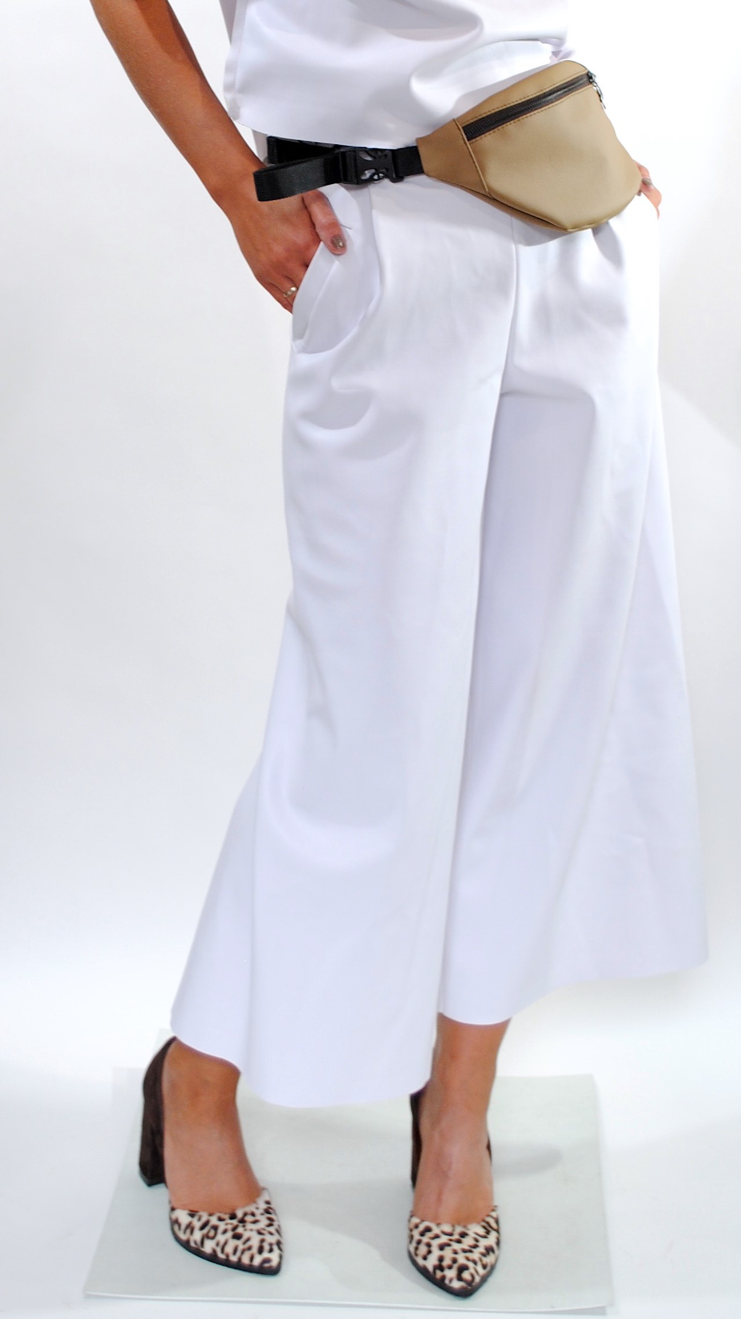Vegan leather culottes