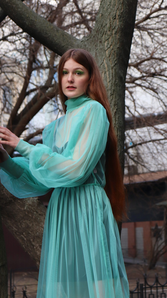 Mesh dress Mint